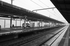 rainy train rail