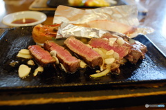 今日のランチはステーキ