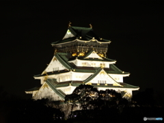 大阪城の夜