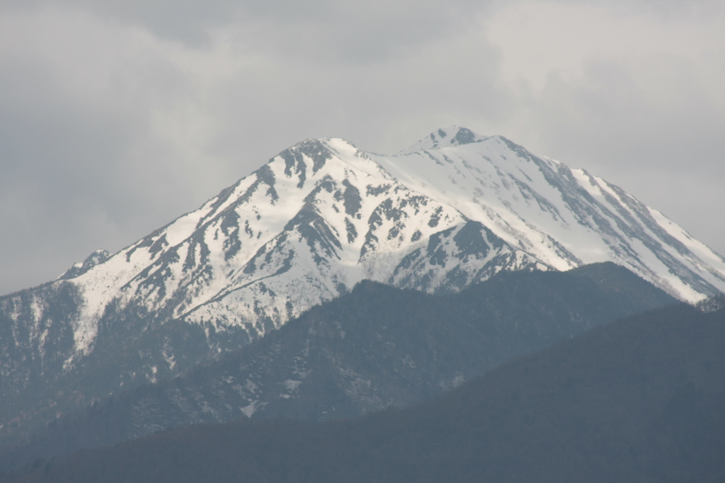 常念岳　雪形