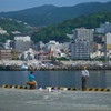熱海港の釣り人