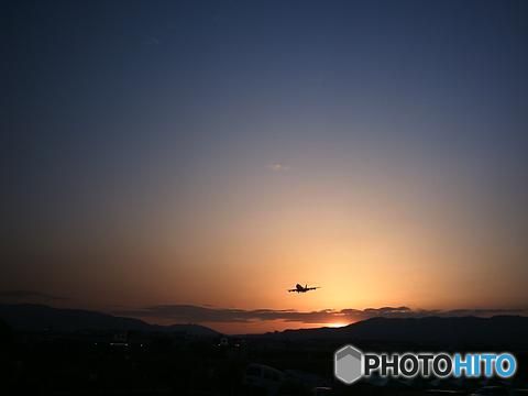夕空に向かって．．．