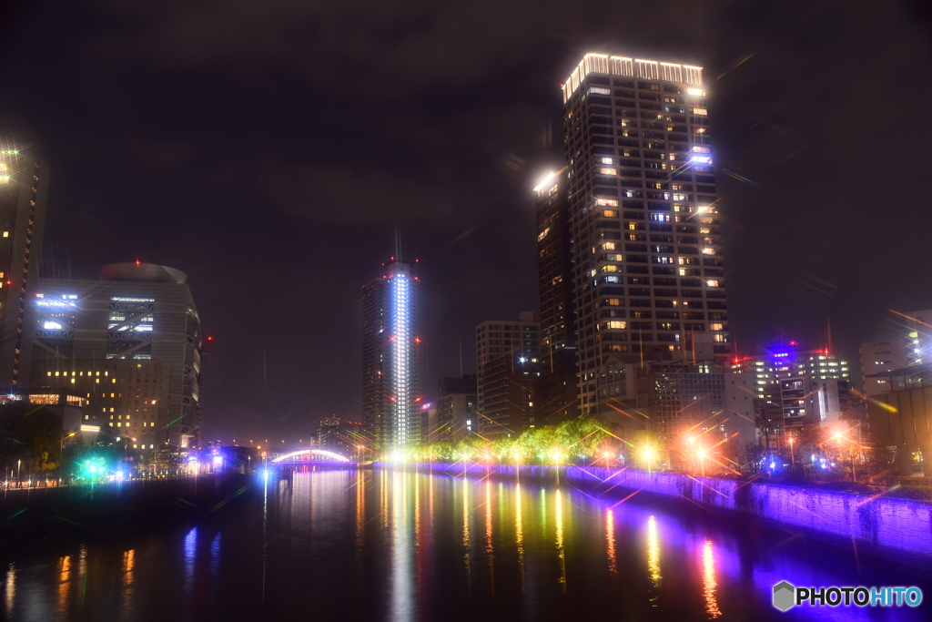 中之島の夜景（玉江橋からの風景）