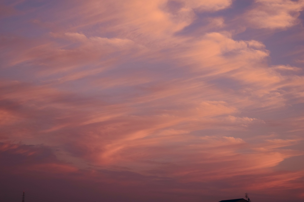 今日の夕空（東側の空）