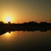 田舎駅の夕焼け