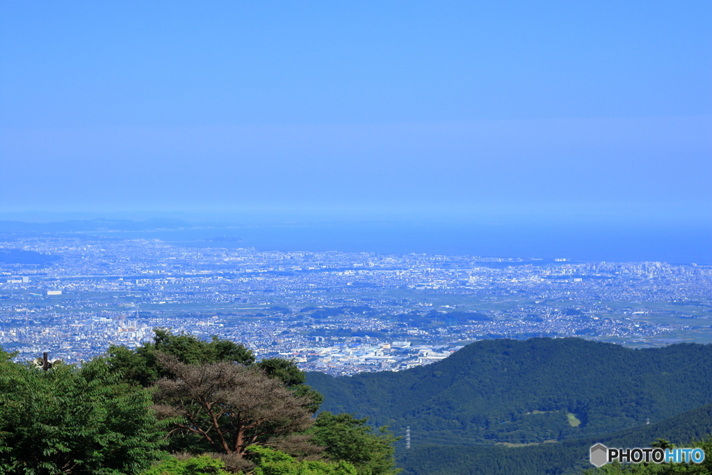 大山阿夫利神社から相模湾の眺め