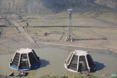 水を抜かれて空っぽの城山湖42