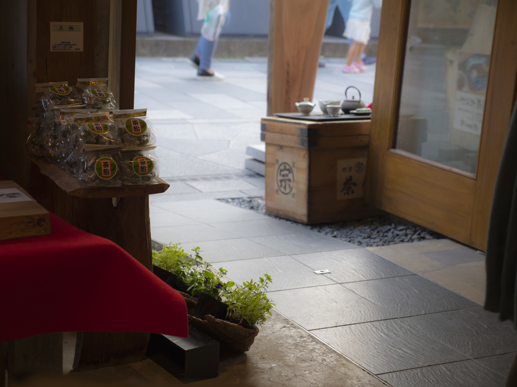 喫茶店の座席から