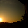 北斗星旅情  車窓から夕陽を