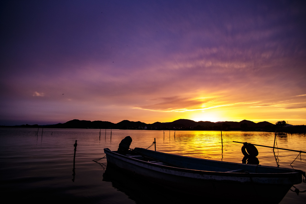 西の湖夕景