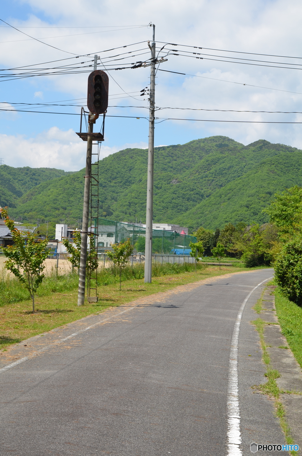 備前矢田駅付近信号  片鉄ロマン街道10