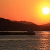 茜色に染まる浦賀水道