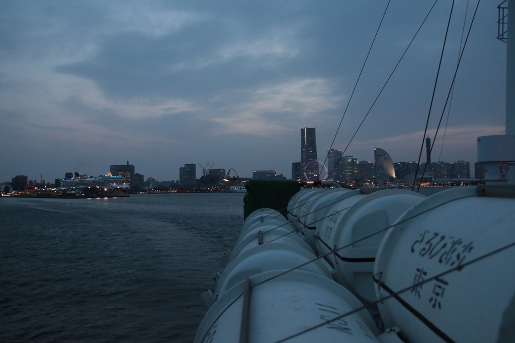 ノルウェージャン・ジュエルを後に東京へ「さるびあ丸」