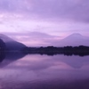 １４日の精進湖の朝