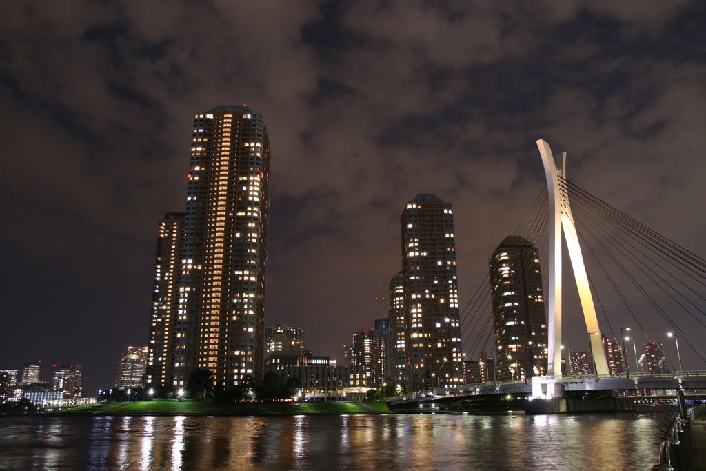 中央大橋と月島