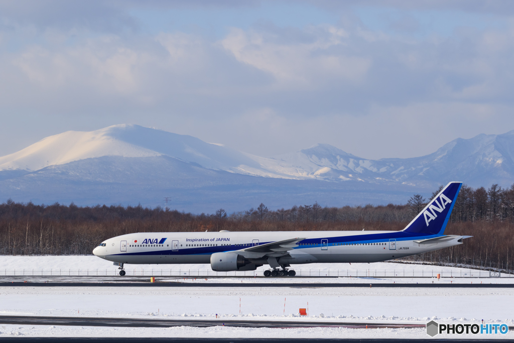 樽前山とANA777