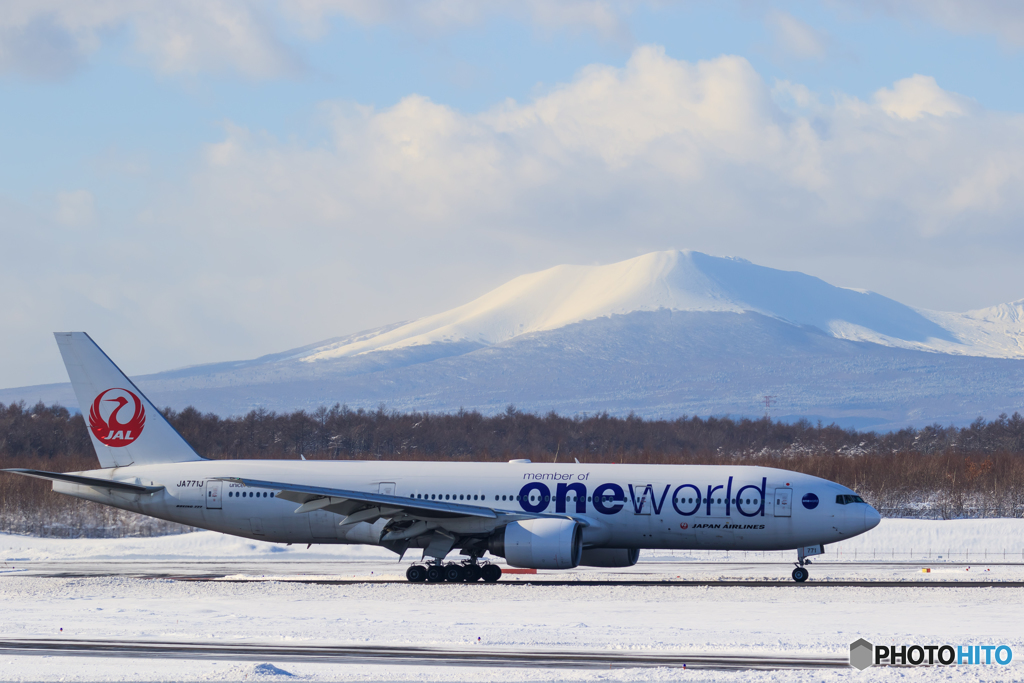 樽前山とJAL