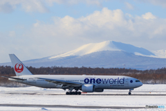 樽前山とJAL