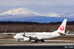 樽前山とJAL