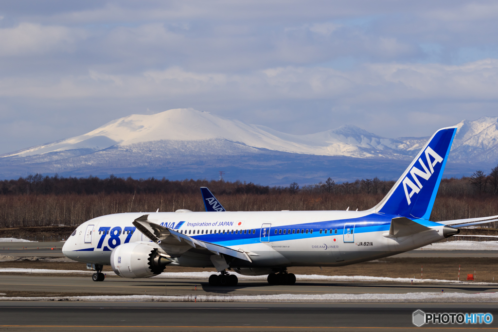 樽前山とANA787