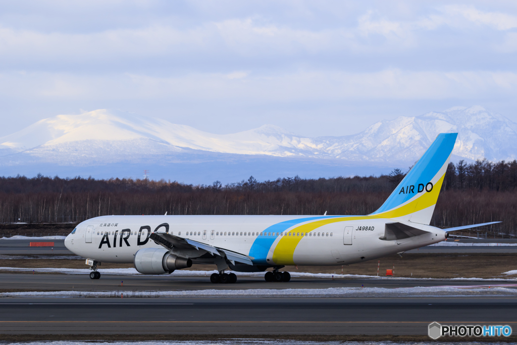 樽前山とAIR DO