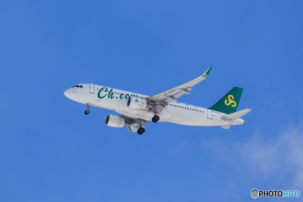 春秋航空　着陸態勢