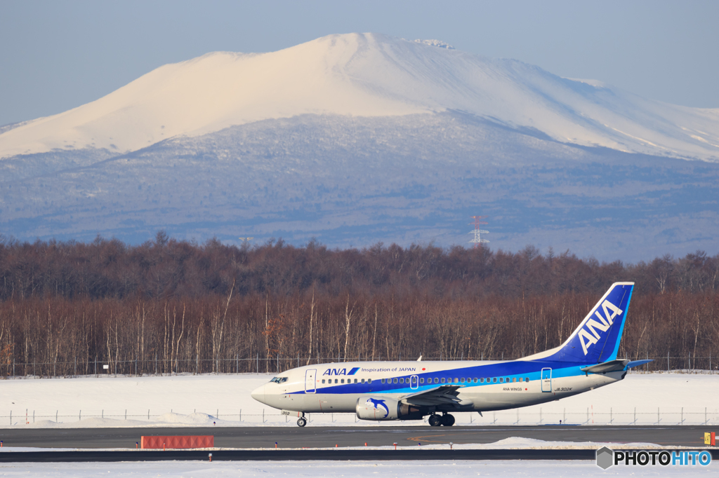 ANAと樽前山