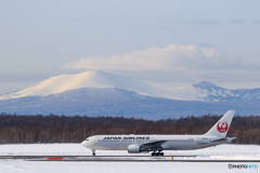 樽前山とJAL