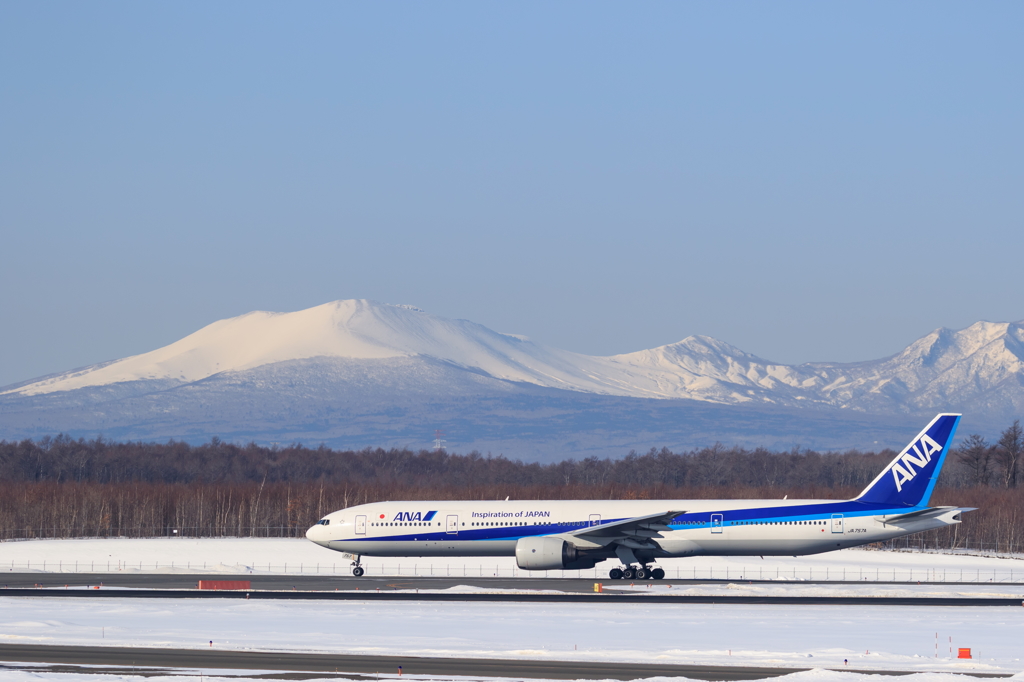 ANAと樽前山