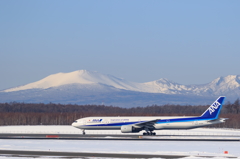ANAと樽前山