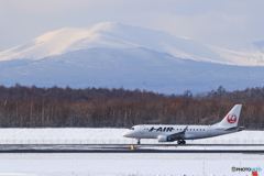 樽前山とJ-AIR