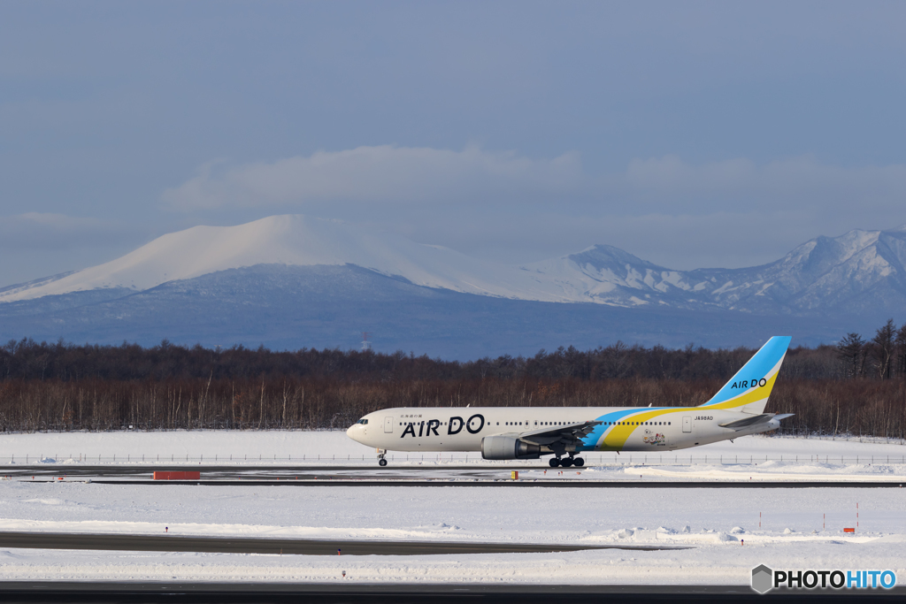 樽前山とAIR DO