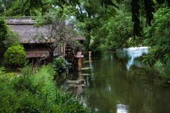 水車のある光景