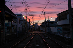 6/10 江ノ電-夕焼け