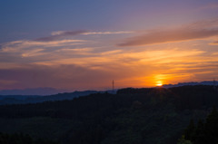 ５月の夕日