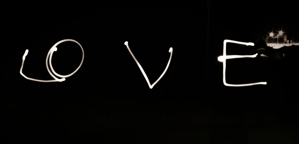 ペンライトで夜のお絵描き