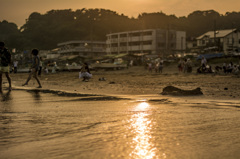 海辺の夕景