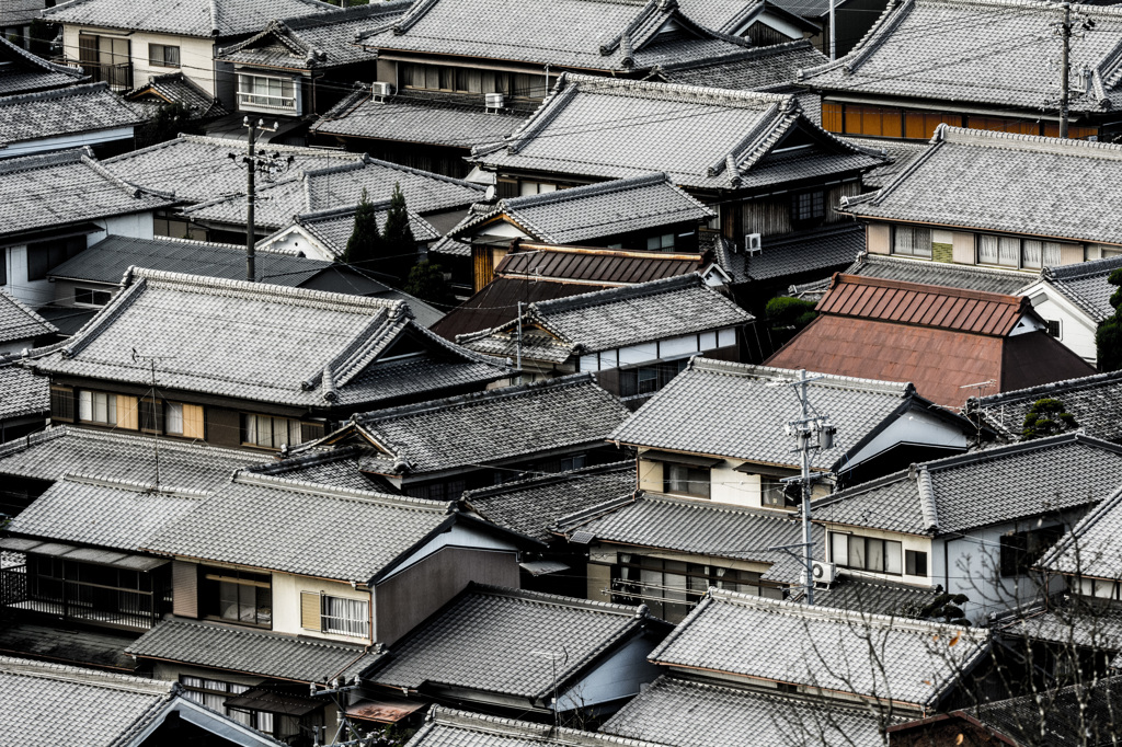 忍者の里の瓦屋根