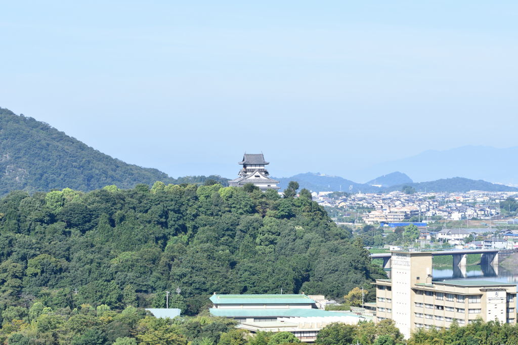 成田山から犬山城　90㎜比較用