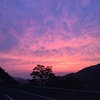 ハイウェイからの夕陽
