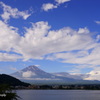 富士山を見上げます@河口湖