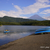 富士山を楽しむボート