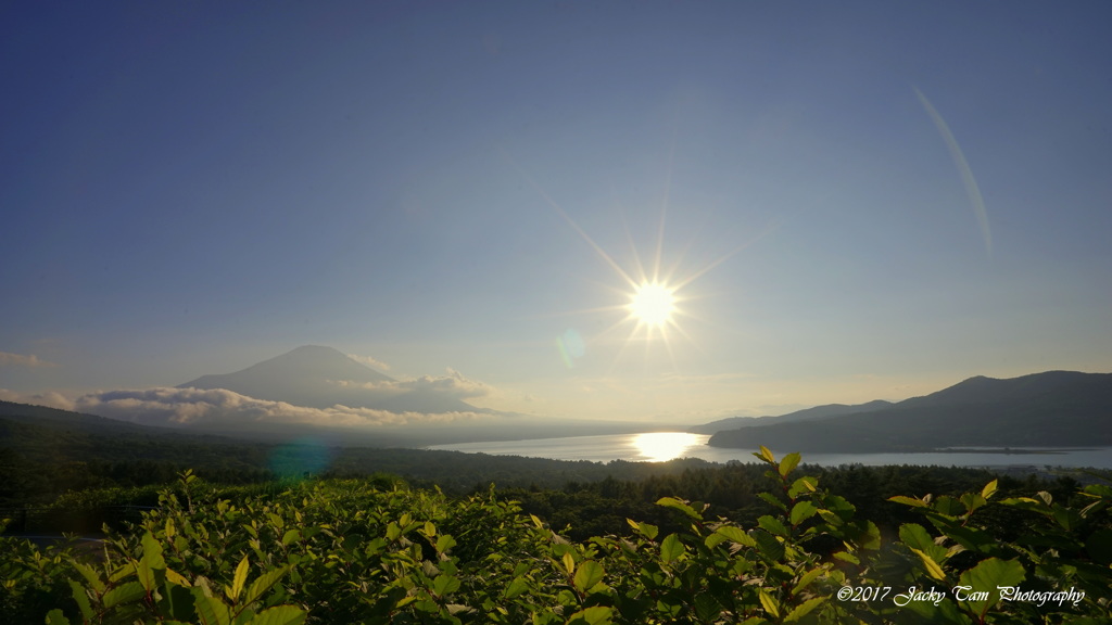 山中湖の夕日