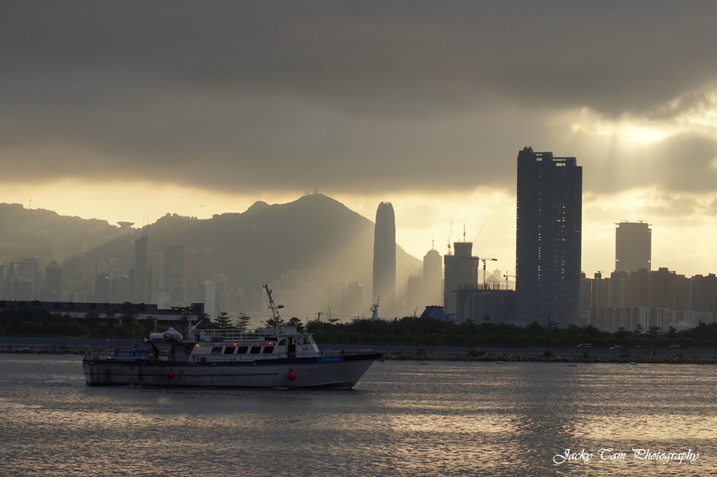 香港の夕焼け 20151107-1