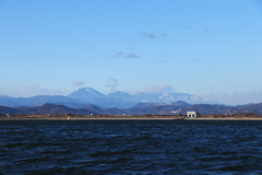 谷中湖と日光連山