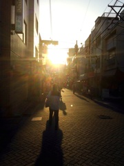 夕方の日差し