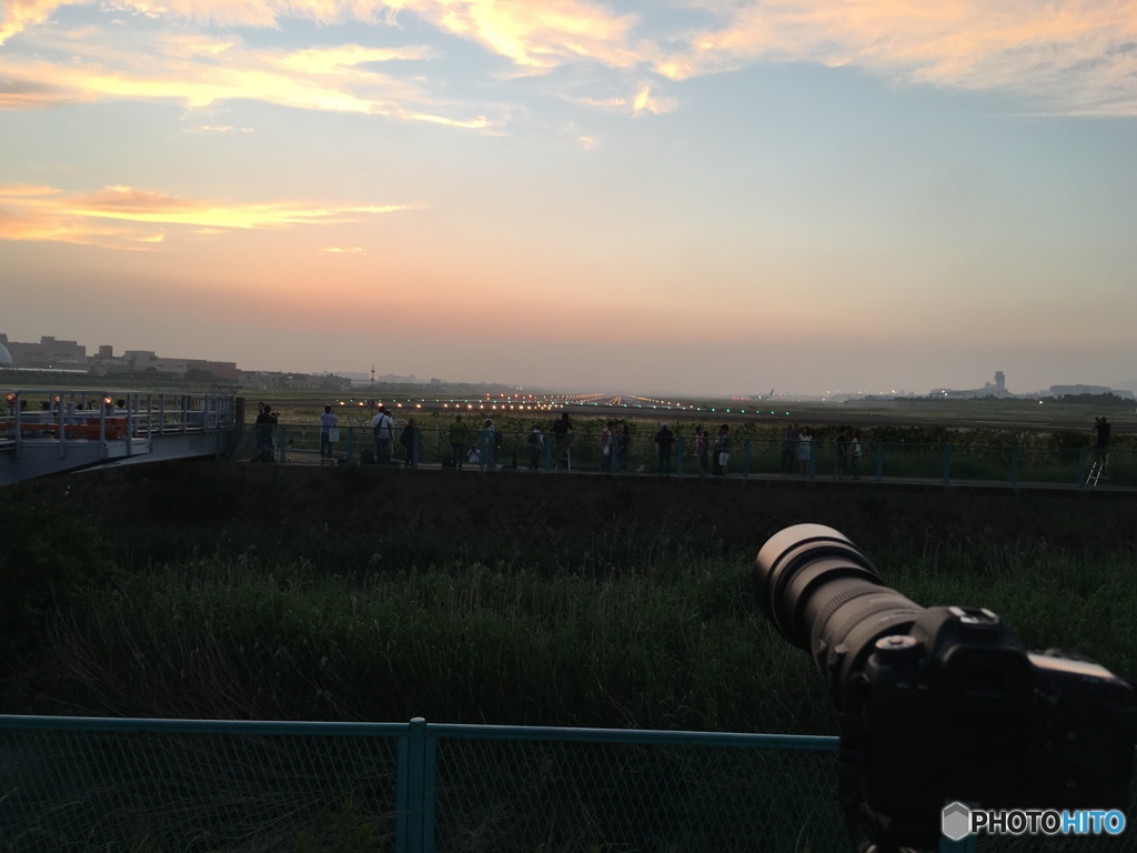 千里川の夕景