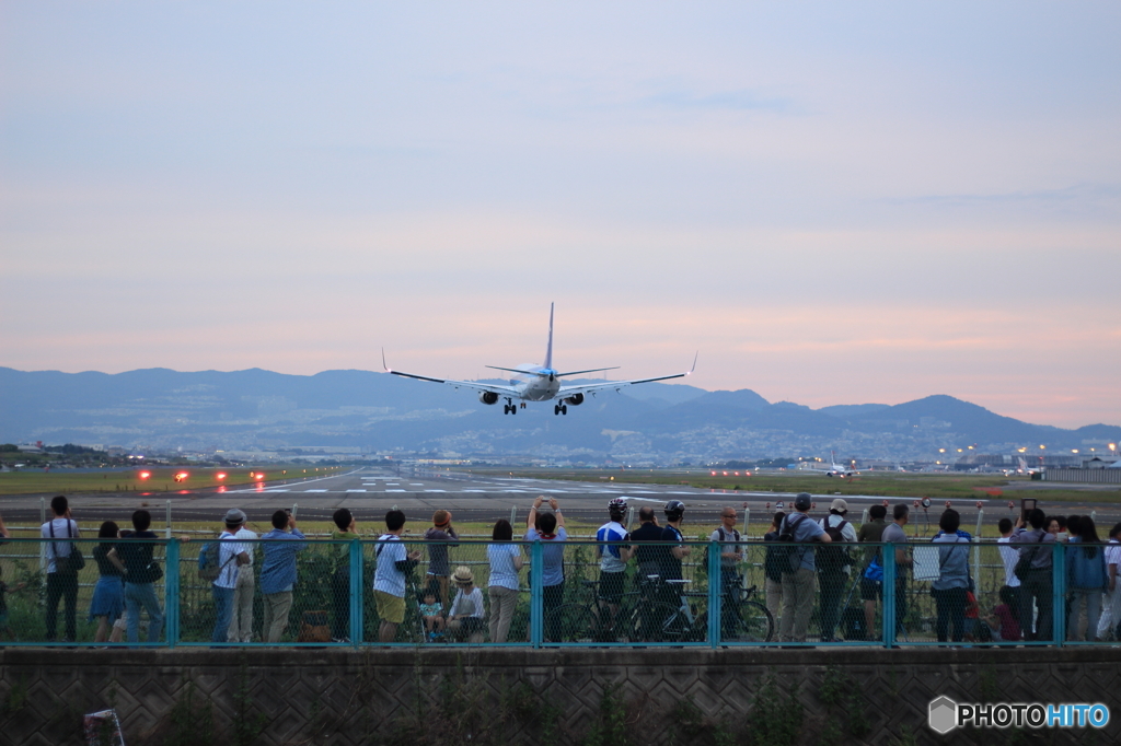 千里川　夕暮れ