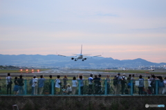 千里川　夕暮れ