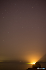 シラスウナギ漁火と星